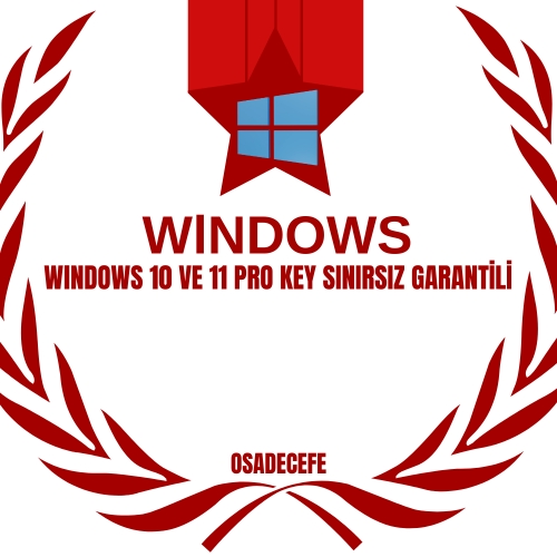  WlNDOWS 10 VE 11 PRO KEY SINIRSIZ GARANTİLİ